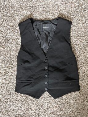 Pull&Bear Black Five-Button Waistcoat